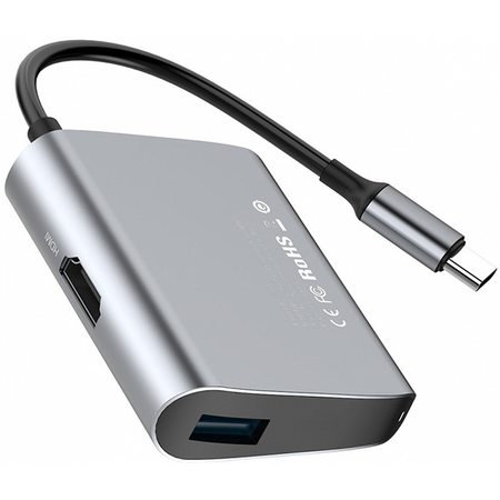 USB-концентратор Baseus Enjoyment series USB-C to HDMI/USB 3.0 (CATSX-D0G)