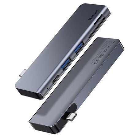 USB-концентратор Baseus Type-C to USB3.0x2/SD/TF/Type-C PD (CAHUB-K0G) для MacBook Pro 