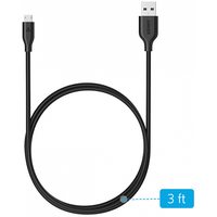 Кабель Anker Powerline 0.9 м (A8132H12) USB - microUSB (Black)