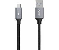 Кабель Aukey Braided USB 3.0 to USB C 90cm (CB-CD2) Black