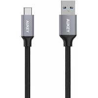 Кабель Aukey Braided USB 3.0 to USB C 90cm (CB-CD2) Black