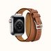 Умные часы Apple Watch Hermès Series 7 GPS + Cellular 41мм Stainless Steel Case with Double Tour, серебристый/Fauve