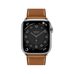 Умные часы Apple Watch Hermès Series 7 GPS + Cellular 45мм Stainless Steel Case with Single Tour Deployment Buckle, серебристый/Fauve